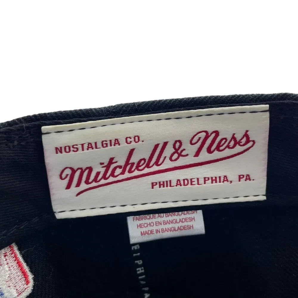 San Antonio Spurs Logo Side Logoman Snapback Hat Mitchell & Ness NBA GUV EUC - Picture 7 of 8